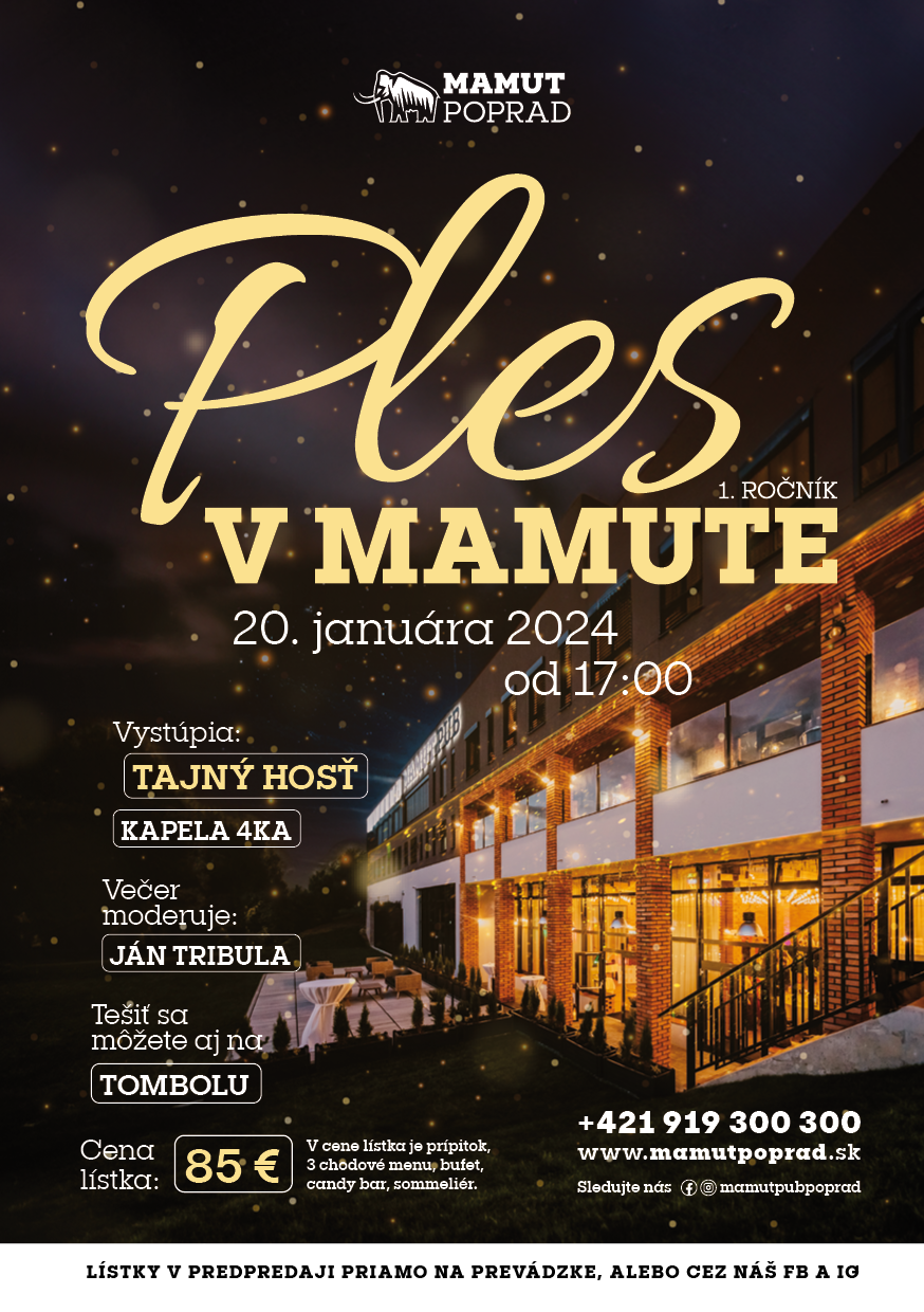 Plagát – Ples v Mamute Prvý ročník